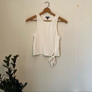 Express Cropped Tie Front Tank Top